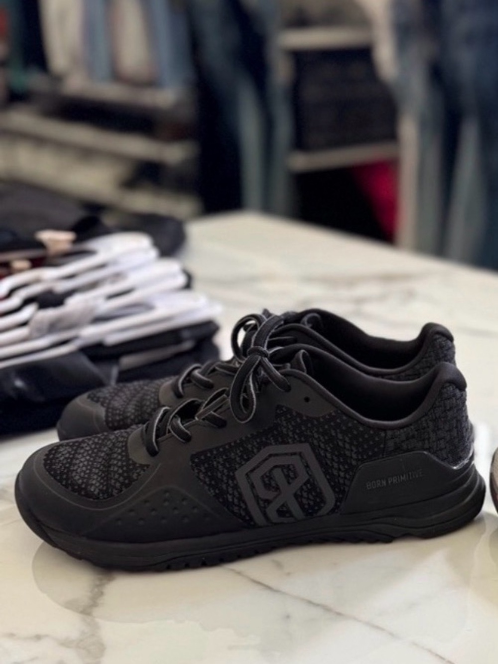 Born Primitive Black Knit Trainer Sneakers